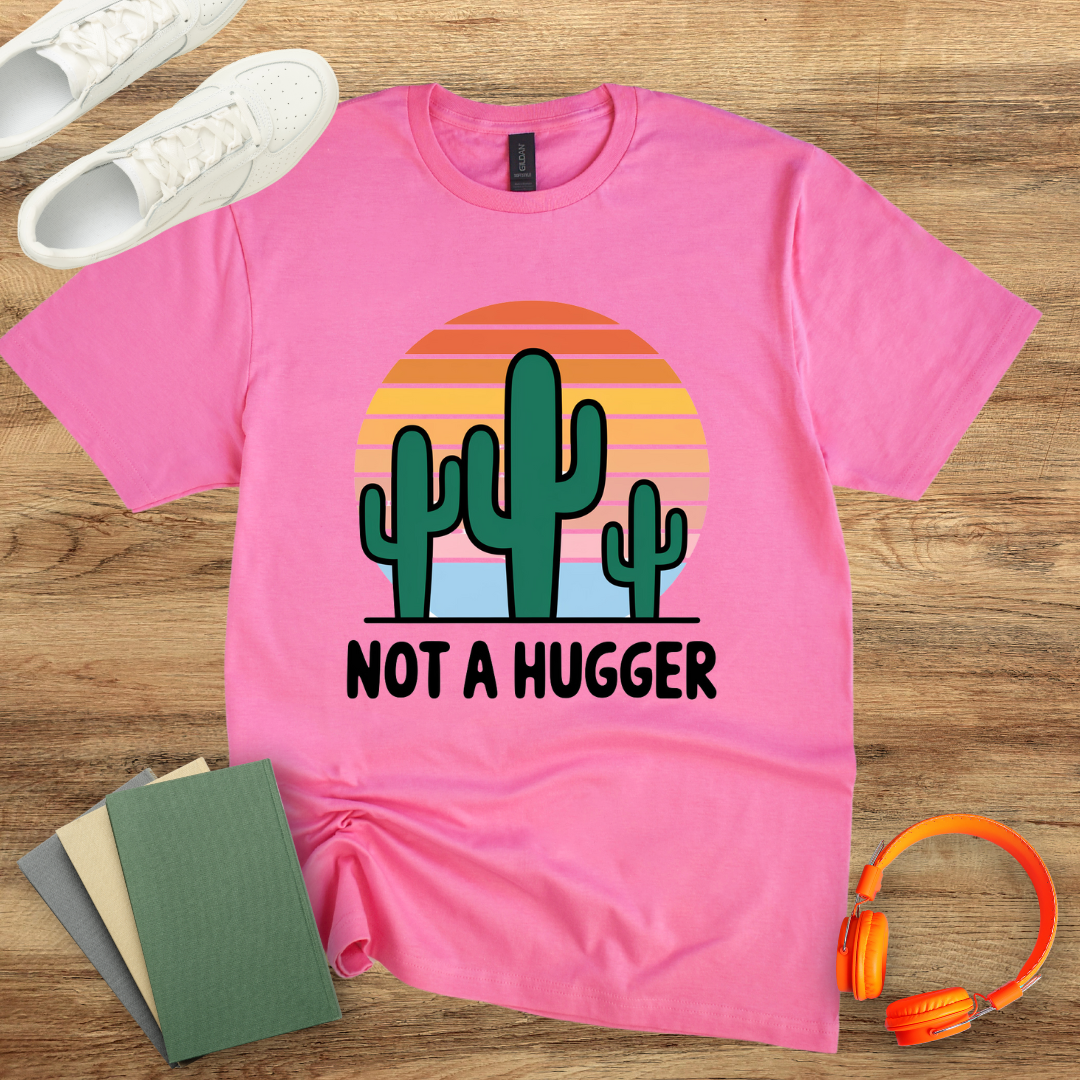 Not A Hugger Cartoon Unisex Softstyle T-Shirt