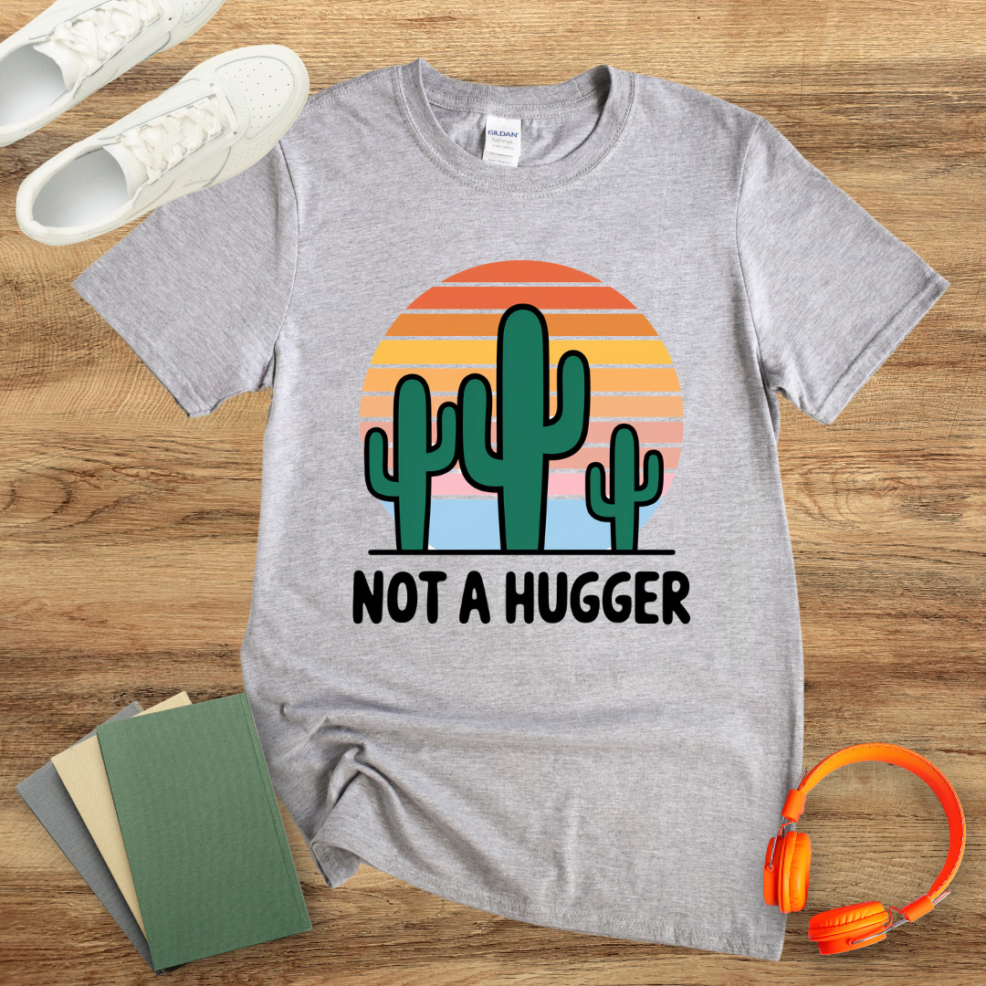 Not A Hugger Cartoon Unisex Softstyle T-Shirt
