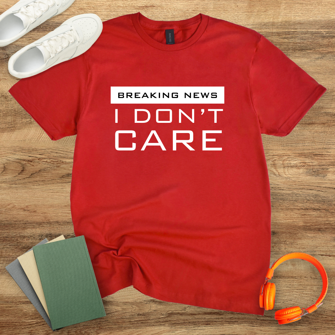 Breaking News, I Don't Care Unisex Softstyle T-Shirt