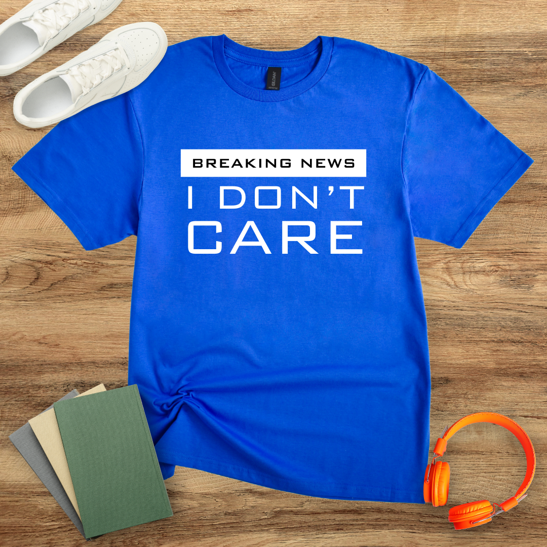 Breaking News, I Don't Care Unisex Softstyle T-Shirt