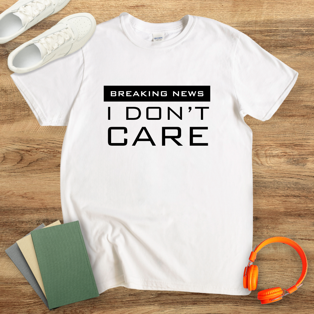 Breaking News, I Don't Care Unisex Softstyle T-Shirt