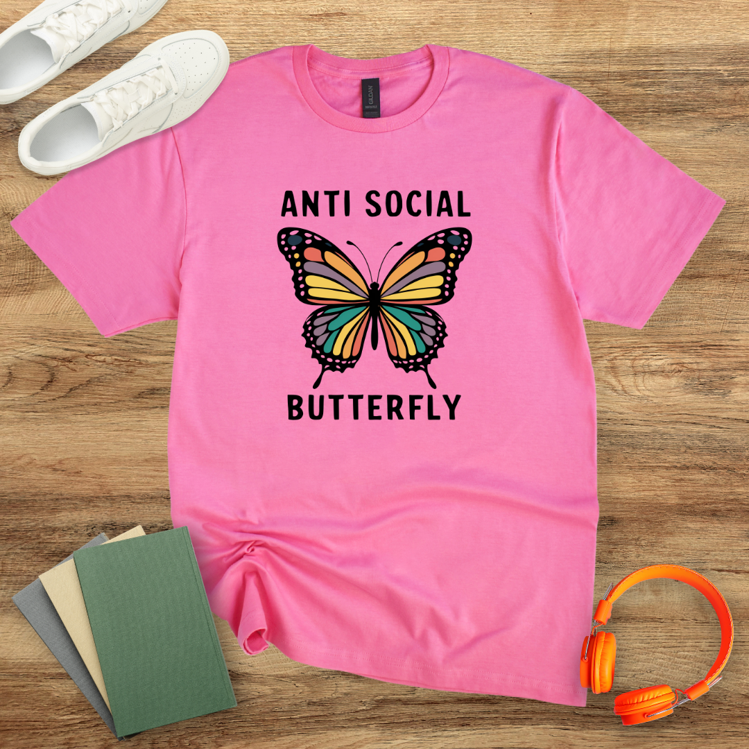 Anti Social Butterfly Unisex Softstyle T-Shirt