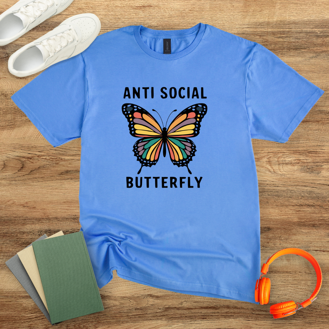 Anti Social Butterfly Unisex Softstyle T-Shirt