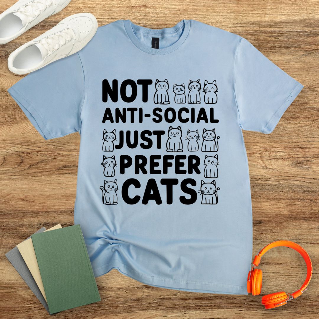 Just Prefer Cats Unisex T-Shirt