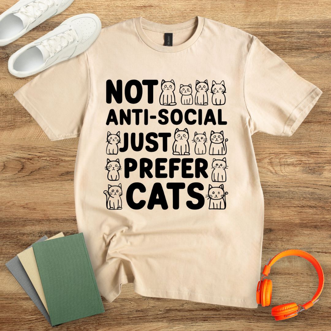 Just Prefer Cats Unisex T-Shirt