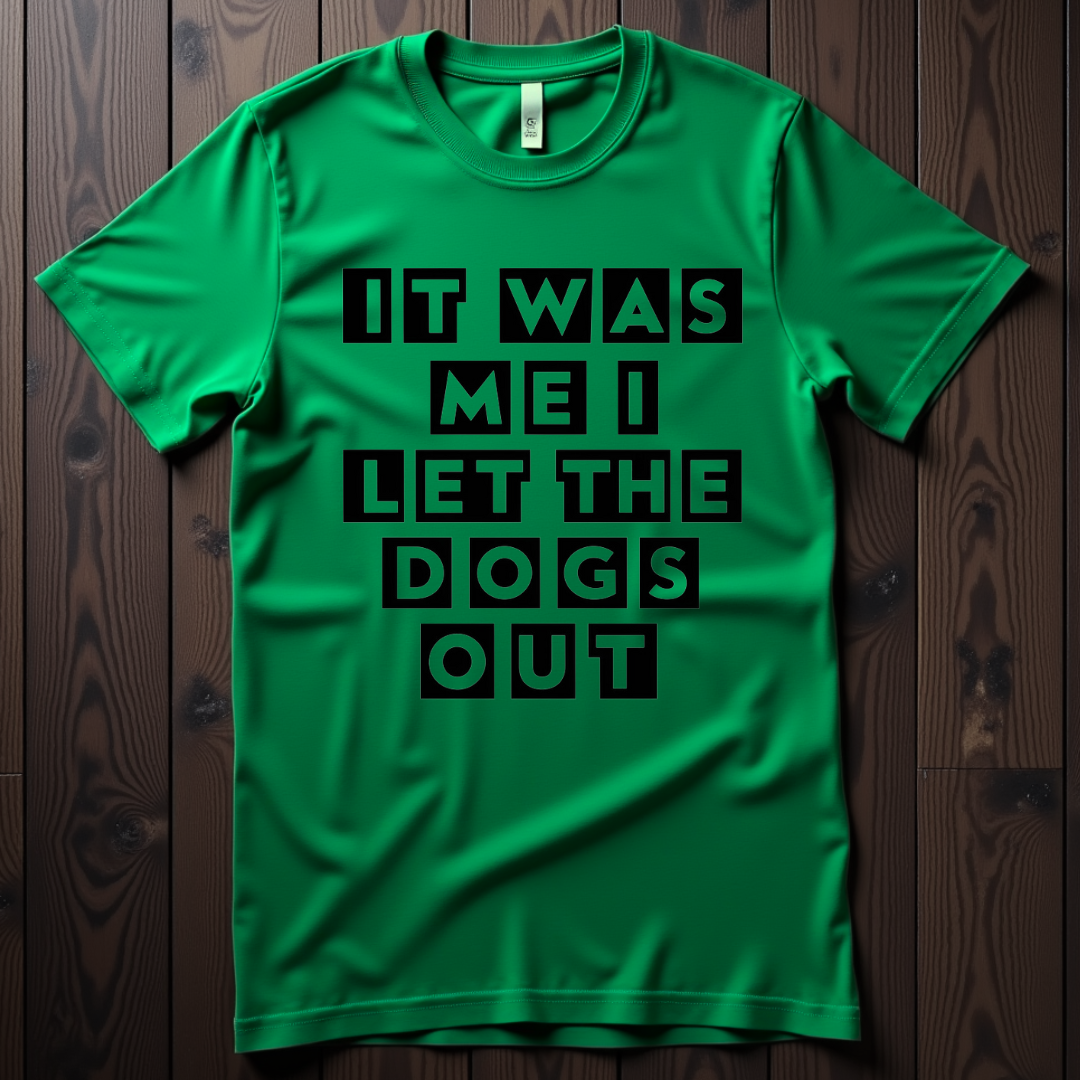 I Let The Dogs Out Unisex Softstyle T-Shirt