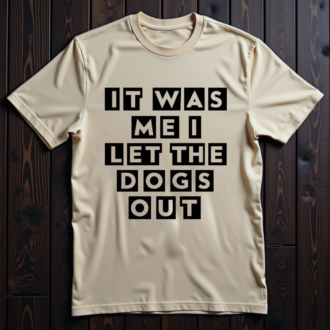 I Let The Dogs Out Unisex Softstyle T-Shirt