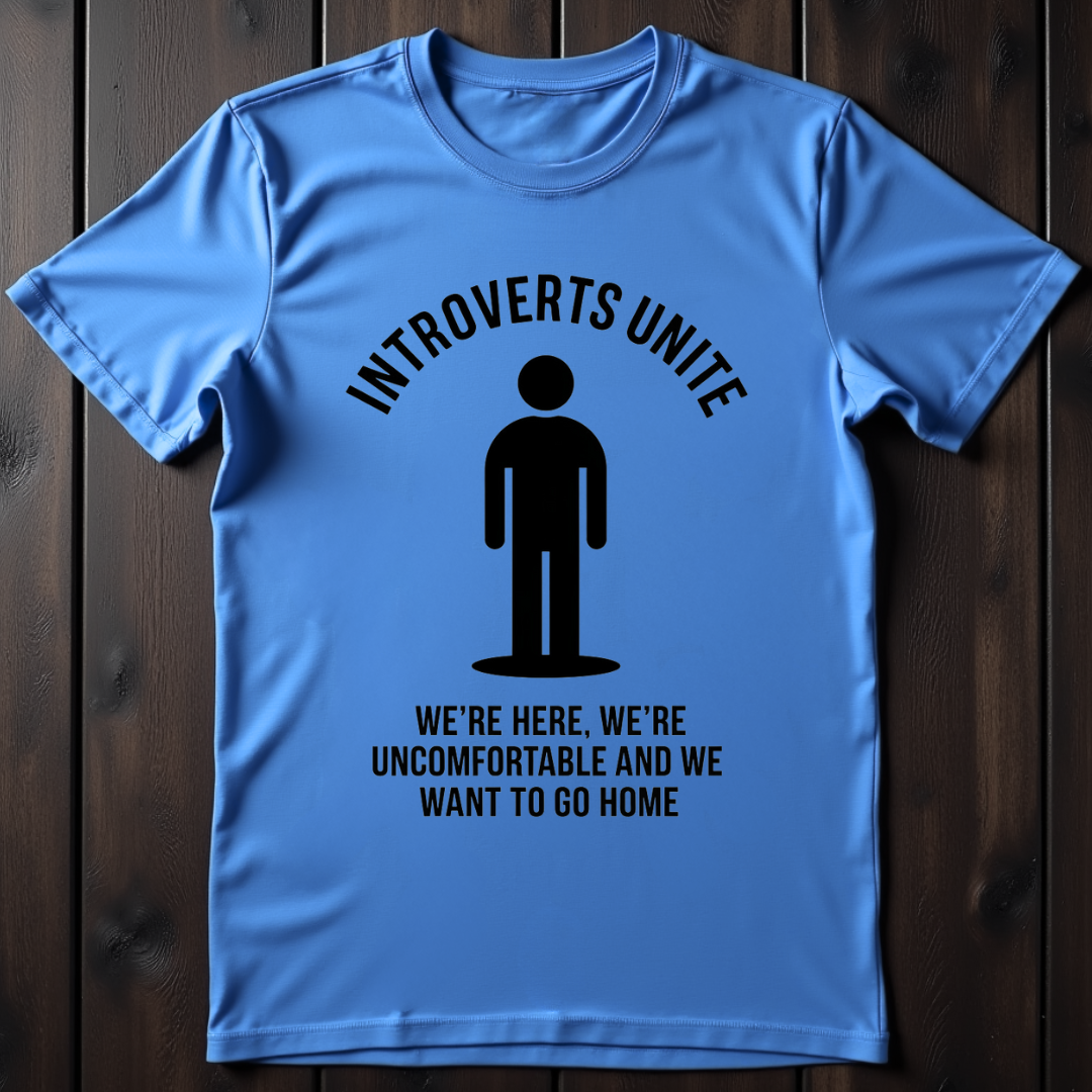 Introverts Unite Outline Man Unisex T-Shirt