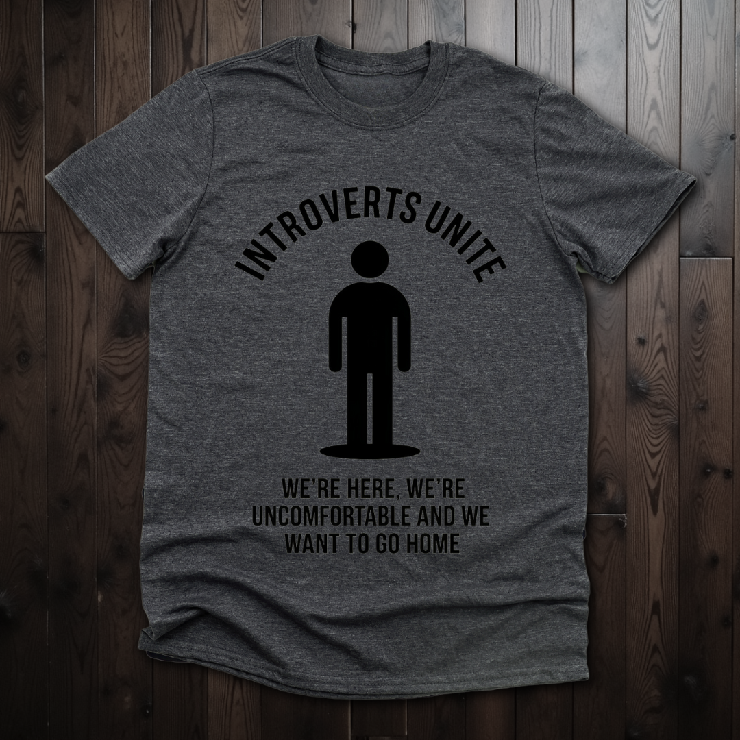 Introverts Unite Outline Man Unisex T-Shirt
