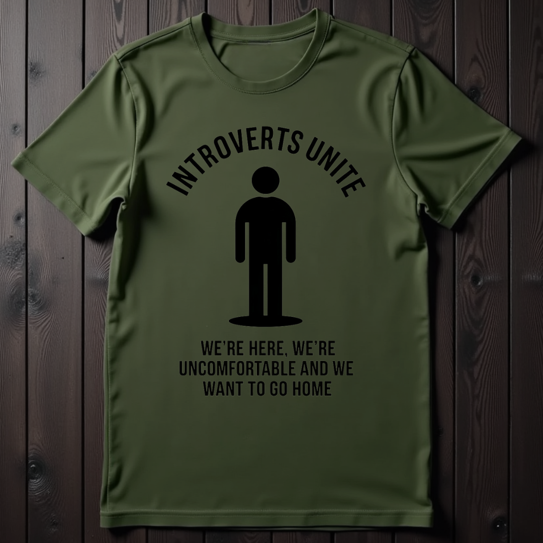 Introverts Unite Outline Man Unisex T-Shirt