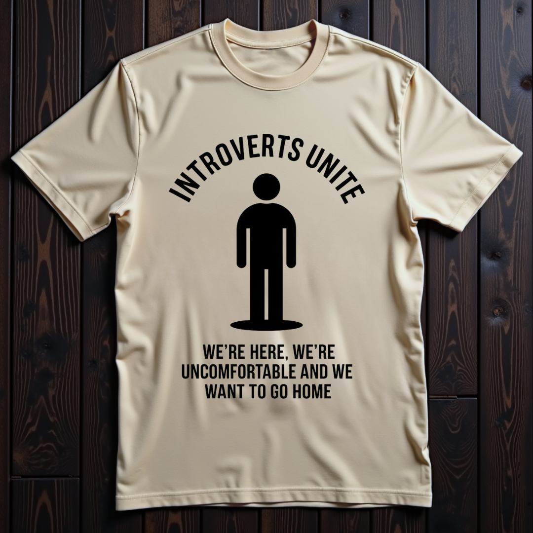 Introverts Unite Outline Man Unisex T-Shirt