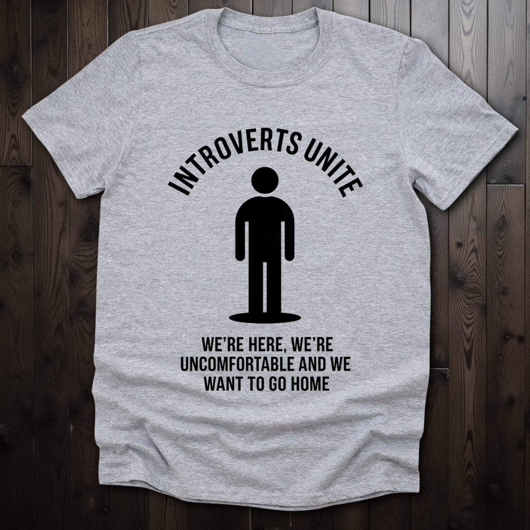 Introverts Unite Outline Man Unisex T-Shirt