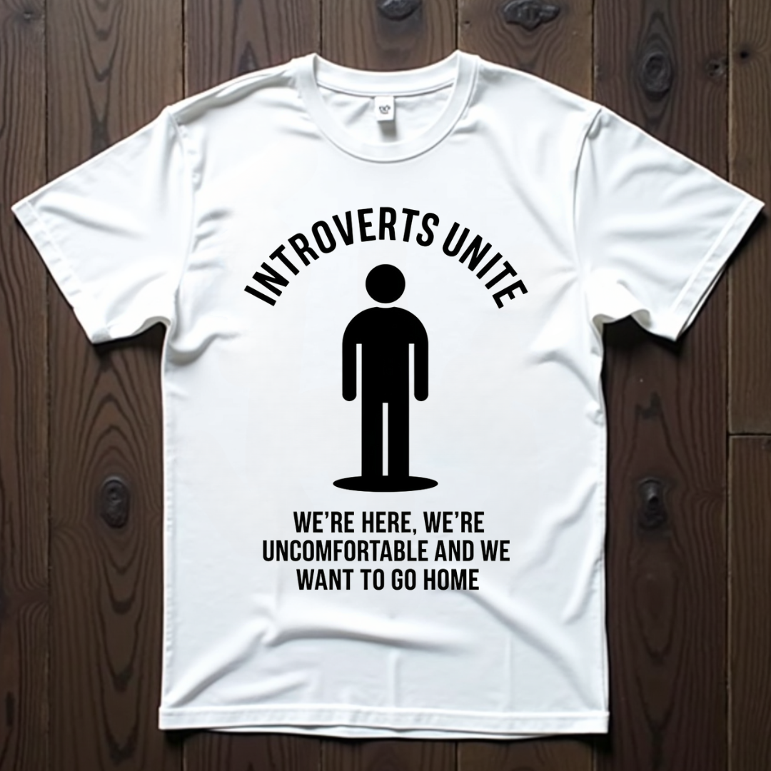 Introverts Unite Outline Man Unisex T-Shirt