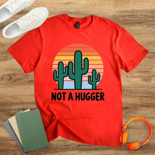 Not A Hugger Cartoon Unisex Softstyle T-Shirt