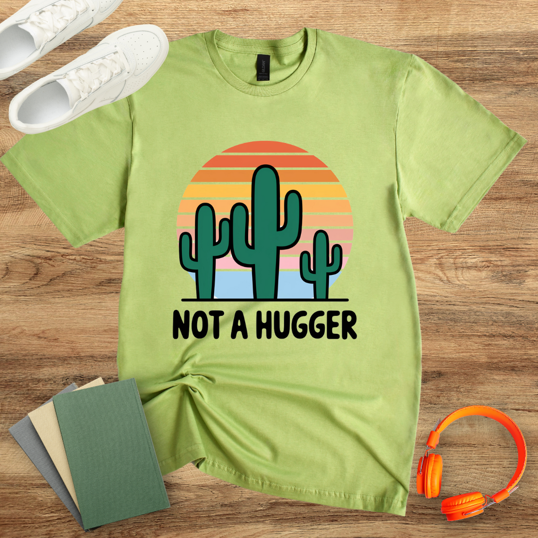 Not A Hugger Cartoon Unisex Softstyle T-Shirt
