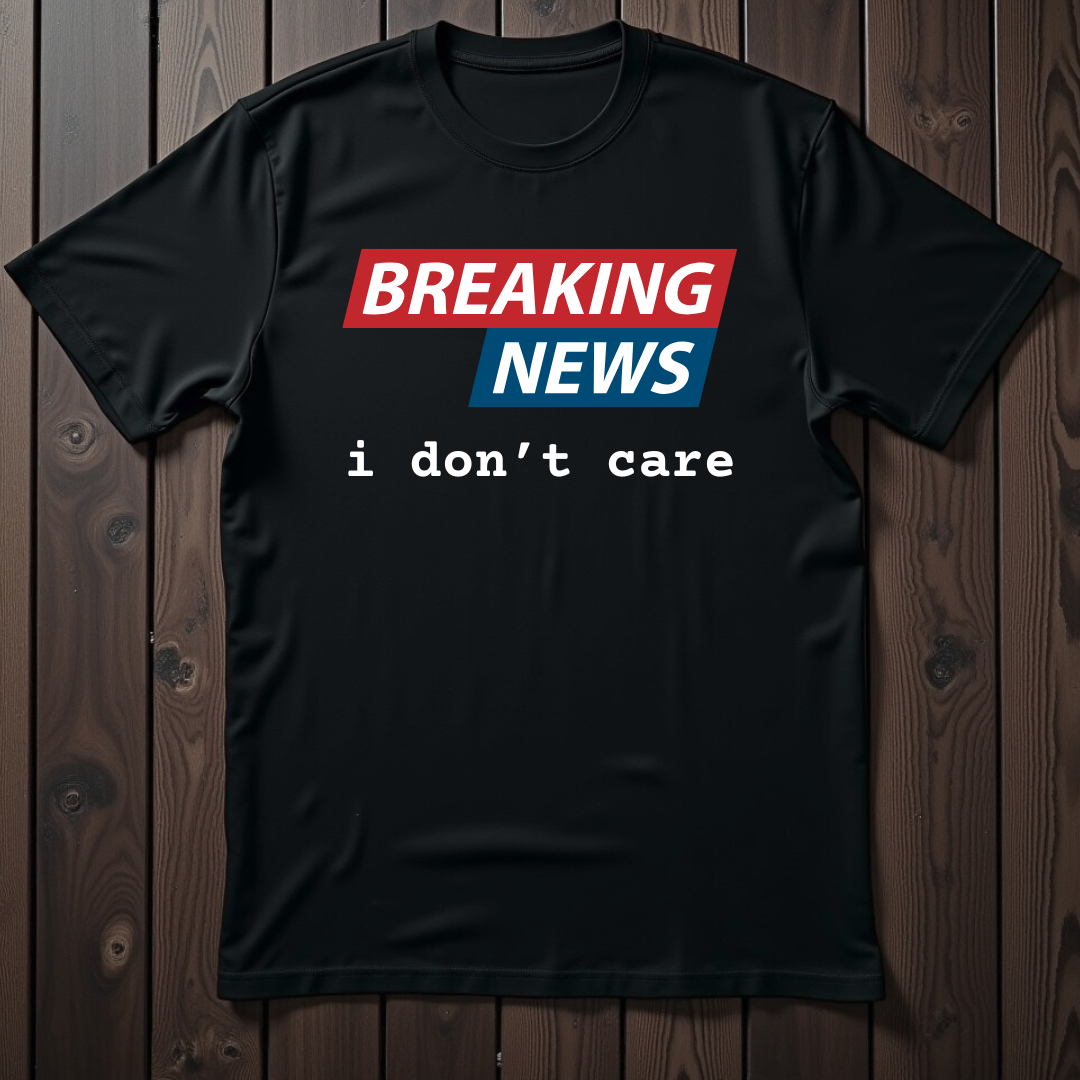 Breaking News I Don't Care Unisex Softstyle T-Shirt