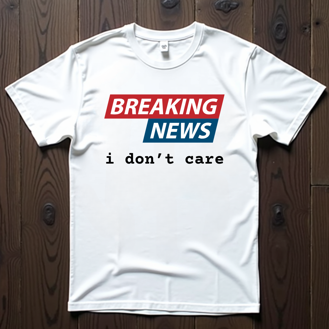 Breaking News I Don't Care Unisex Softstyle T-Shirt