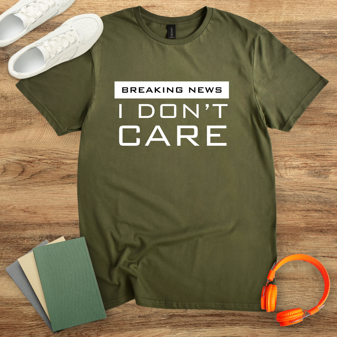 Breaking News, I Don't Care Unisex Softstyle T-Shirt
