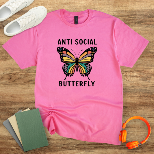 Anti Social Butterfly Unisex Softstyle T-Shirt