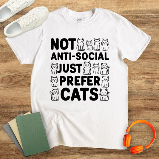 Just Prefer Cats Unisex T-Shirt