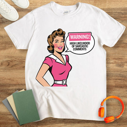 Warning High Likelihood Of Sarcastic Comments Retro Woman Unisex T-Shirt