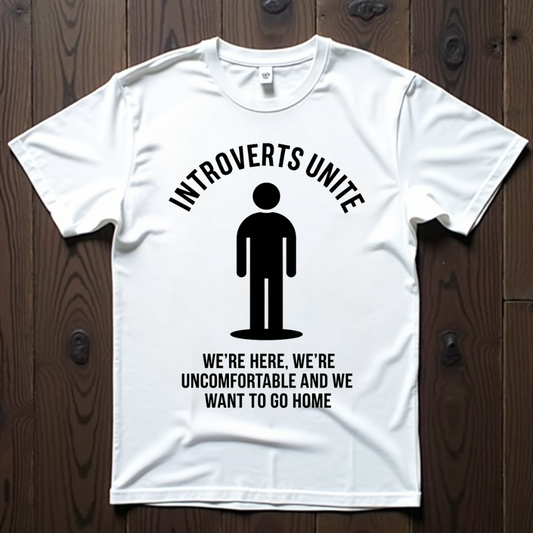 Introverts Unite Outline Man Unisex T-Shirt
